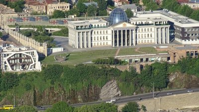 Blick auf Tbilissi: Die Innenstadt von Tbilissi