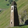 Wehrturm in der georgischen Bergregion Chewsureti an der Strasse nach Schatili