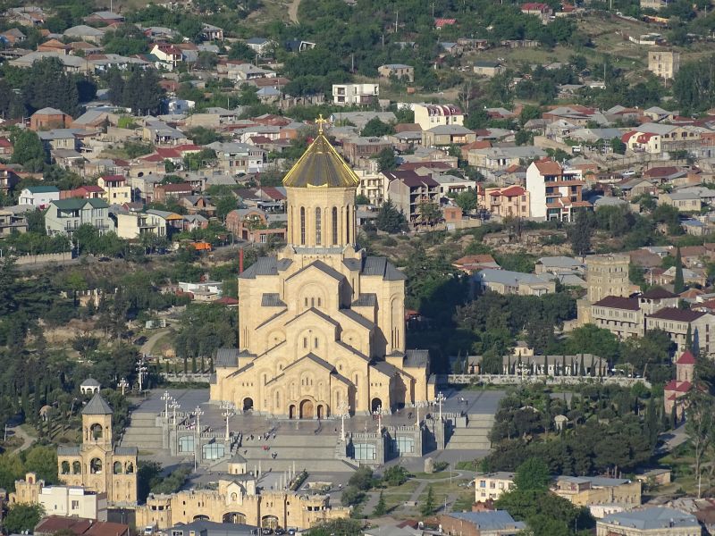 Sameba-Kirche: Lage der Kirche in der Stadt