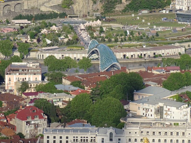 Blick auf Tbilissi: Innenstadt von Tbilissi