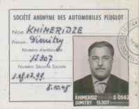 Dienstausweis des Peugeot-Werkes Dienstausweis des Peugeot-Werkes