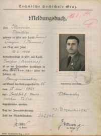 Das erste Dokument nach dem Ende des II. Weltkriegs: Meldungsbuch der Technischen Hochschule Graz (1946) Das erste Dokument nach dem Ende des II. Weltkriegs: Meldungsbuch der Technischen Hochschule Graz (1946)